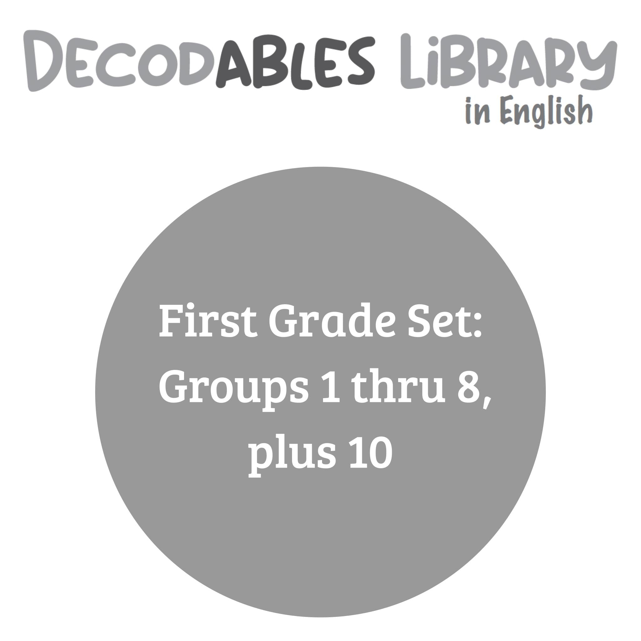English Decodables Library - First Grade Set (Includes Groups 1 thru 8, plus 10)