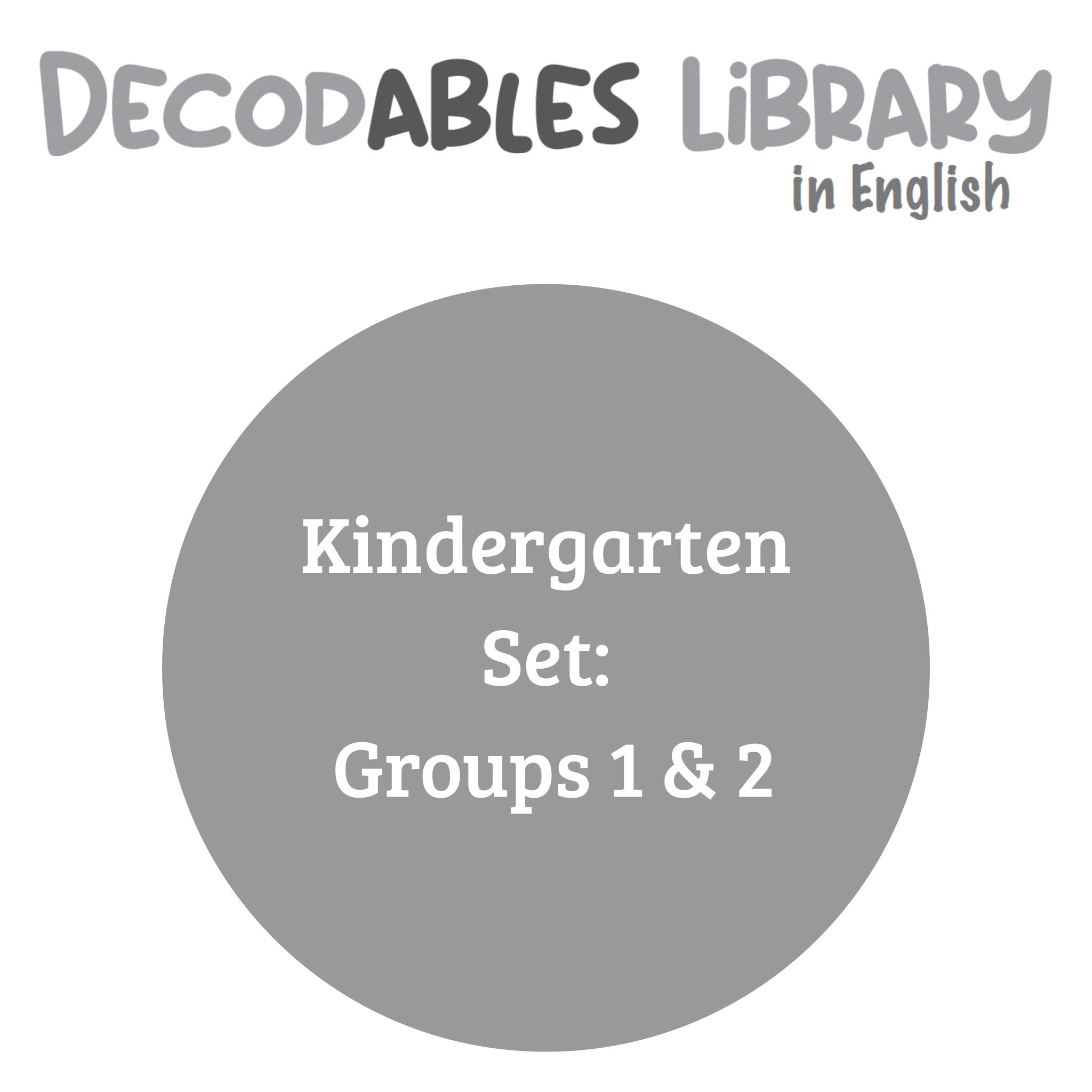 English Decodables Library - Kindergarten Set (Includes Groups 1 & 2)