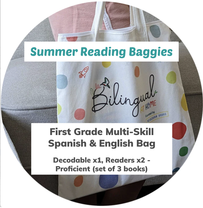 Spanish & English Traveling Library - 1st Grade Multi-Skill Bag - Decodable x1, Readers x2 - Exceeding (set of 3 books)