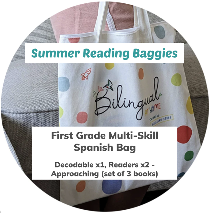 Spanish Traveling Library - 1st Grade Multi-Skill Bag - Decodable x1, Readers x2 - Approaching (set of 3 books)