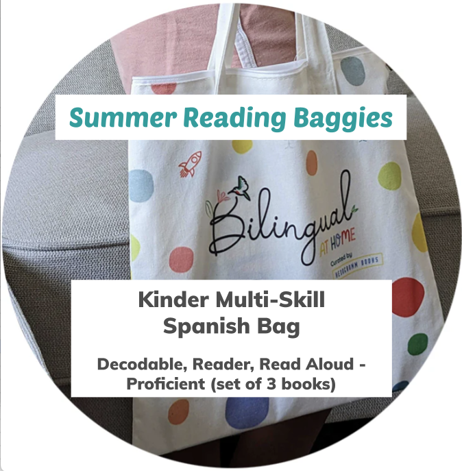 Spanish Traveling Library - Kinder Multi-Skill Bag - Decodable, Reader, Read Aloud - Proficient (set of 3 books)